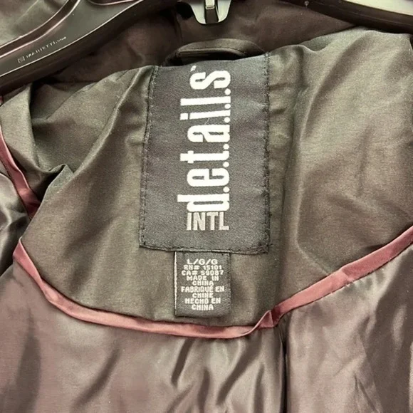 WOMENS INTL DETAILS BLACK JACKET WITH FAUX FUR LARGE & X-LARGE NEW WITH TAGS - Picture 6 of 9